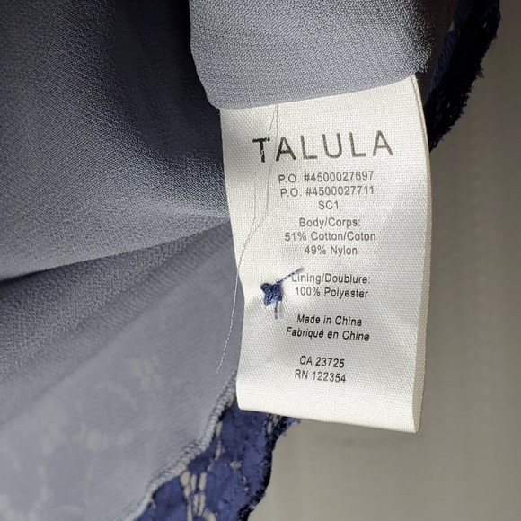 TALULA Lace Overlay Short Sleeve Size Medium - Picture 5 of 5